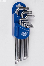 На сайте Трейдимпорт можно недорого купить Набор торксов угловых длинных 9пр. T10-T50. 